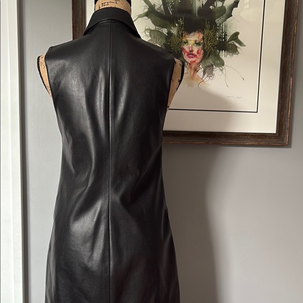 Bailey 44 Black collared Shirt Dress with snap buttons - Picture 8 of 13